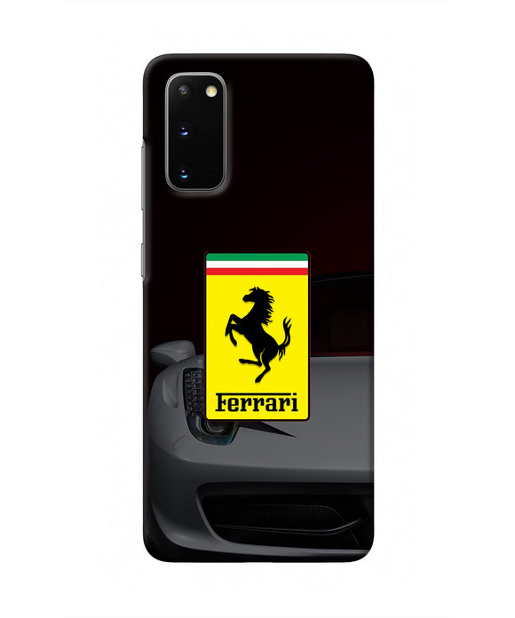 White Ferrari  Samsung S20 Real 4D Back Cover