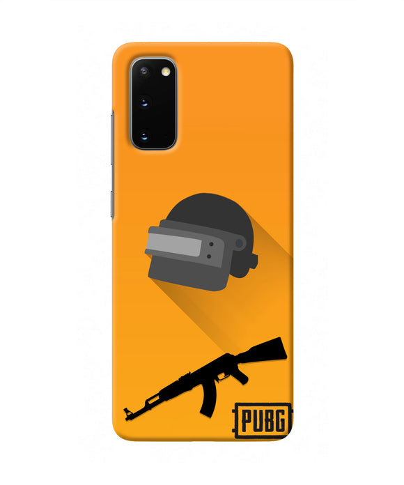 PUBG Helmet and Gun Samsung S20 Real 4D Back Cover