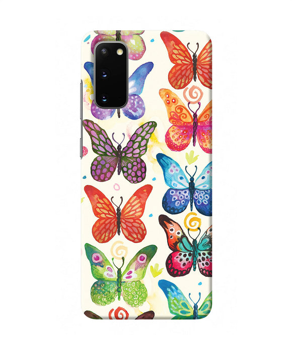 Abstract Butterfly Print Samsung S20 Back Cover