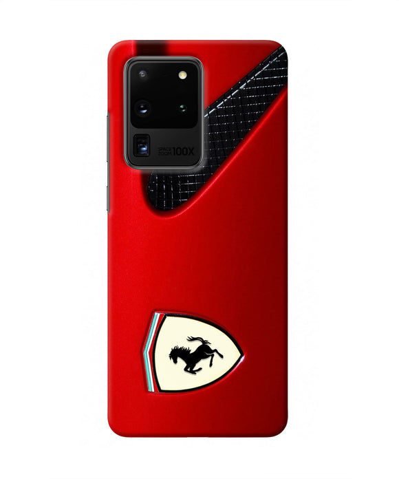 Ferrari Hood Samsung S20 Ultra Real 4D Back Cover