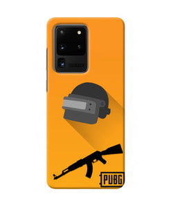 PUBG Helmet and Gun Samsung S20 Ultra Real 4D Back Cover