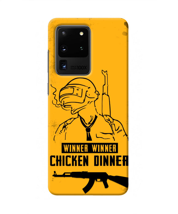 PUBG Chicken Dinner Samsung S20 Ultra Real 4D Back Cover