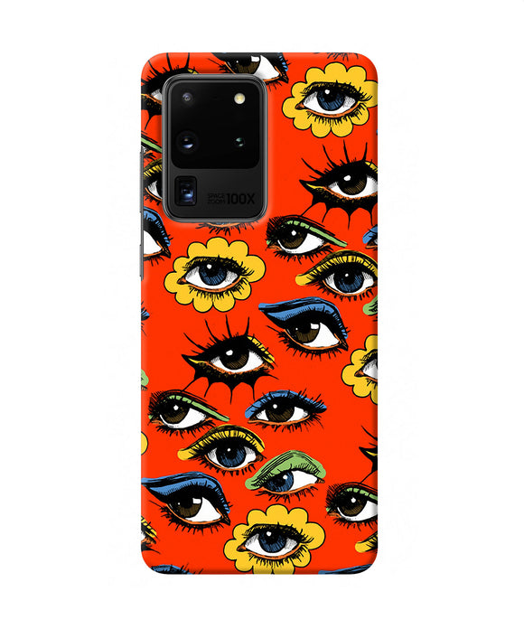 Abstract Eyes Pattern Samsung S20 Ultra Back Cover