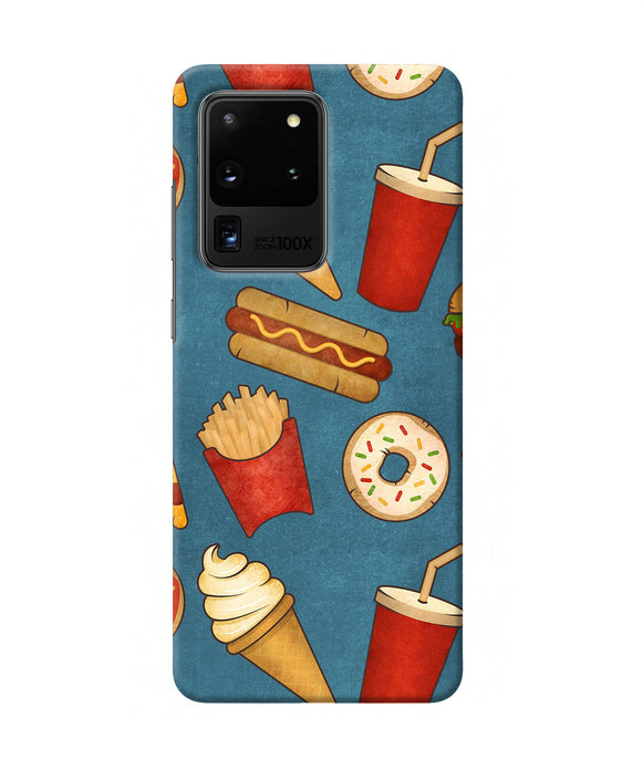 Abstract Food Print Samsung S20 Ultra Back Cover