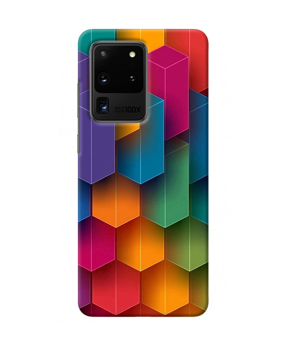 Abstract Rectangle Print Samsung S20 Ultra Back Cover
