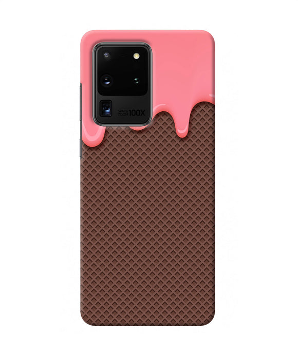 Waffle Cream Biscuit Samsung S20 Ultra Back Cover