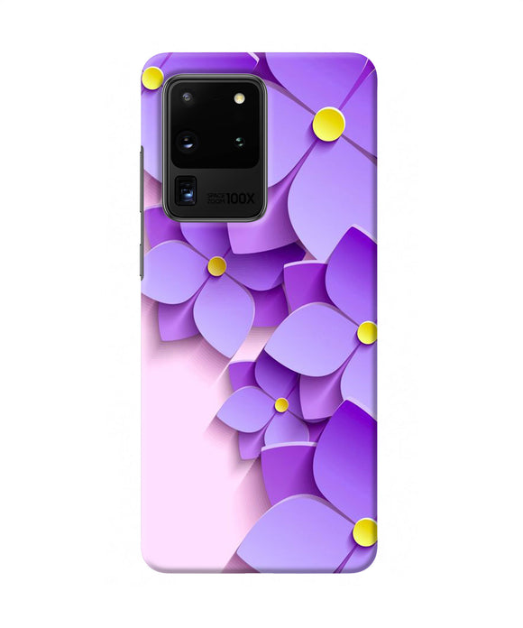 Violet Flower Craft Samsung S20 Ultra Back Cover