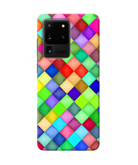 Abstract Colorful Squares Samsung S20 Ultra Back Cover