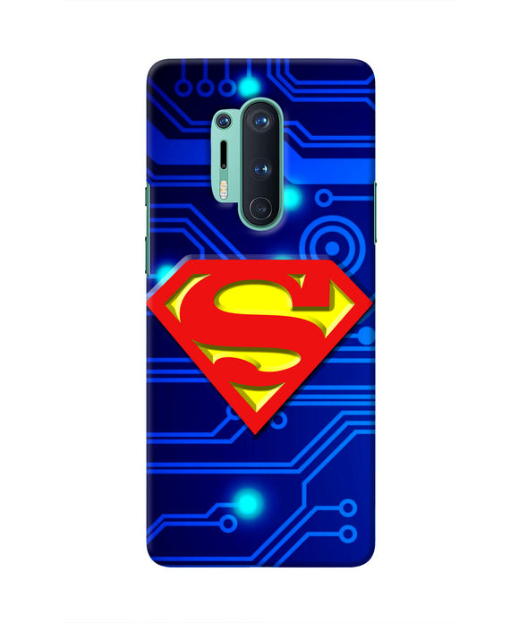 Superman Abstract Oneplus 8 Pro Real 4D Back Cover