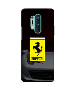 White Ferrari  Oneplus 8 Pro Real 4D Back Cover