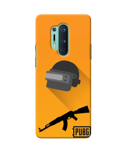 PUBG Helmet and Gun Oneplus 8 Pro Real 4D Back Cover