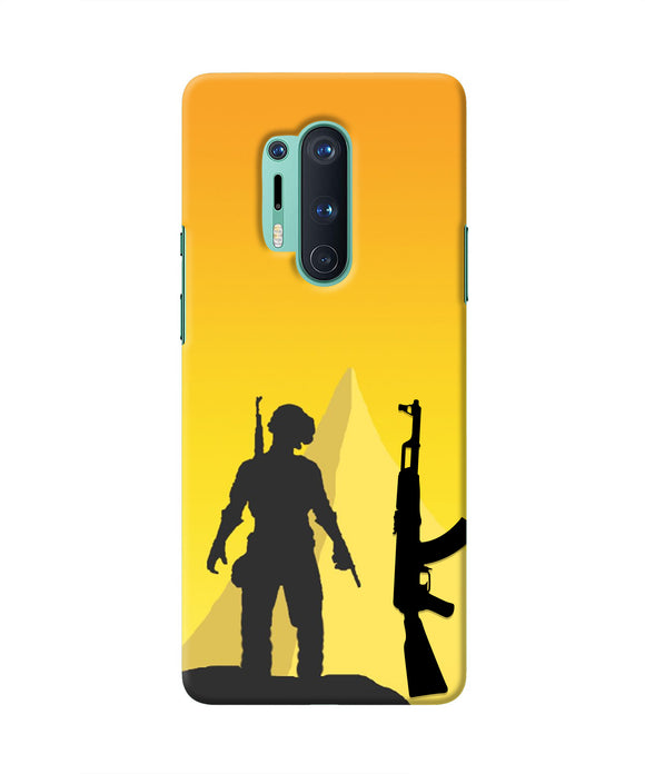 PUBG Silhouette Oneplus 8 Pro Real 4D Back Cover