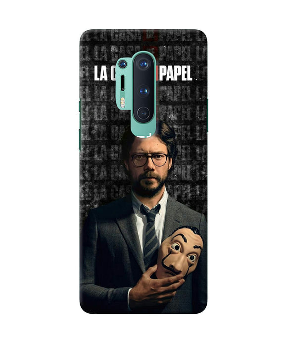 Money Heist Professor with Mask Oneplus 8 Pro Back Cover