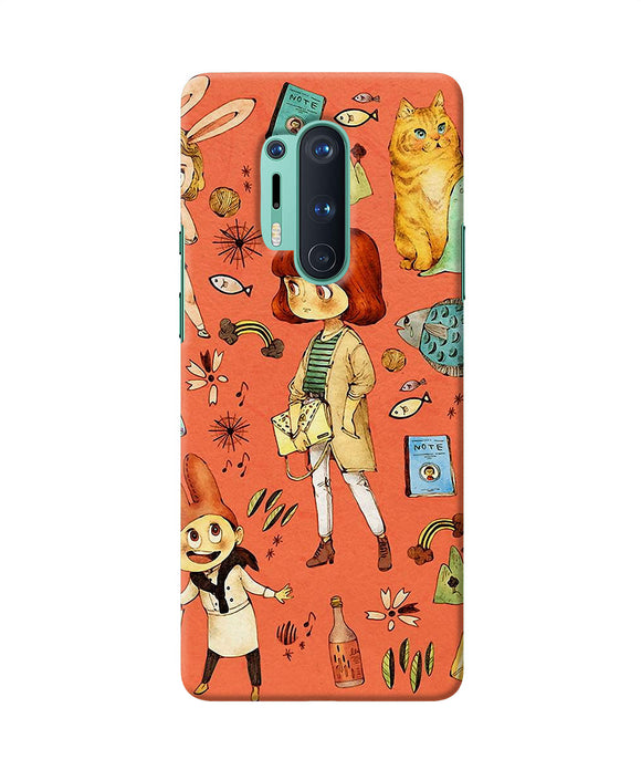 Canvas Little Girl Print Oneplus 8 Pro Back Cover
