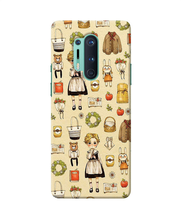 Canvas Girl Print Oneplus 8 Pro Back Cover