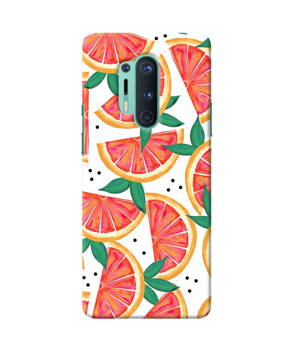 Abstract Orange Print Oneplus 8 Pro Back Cover