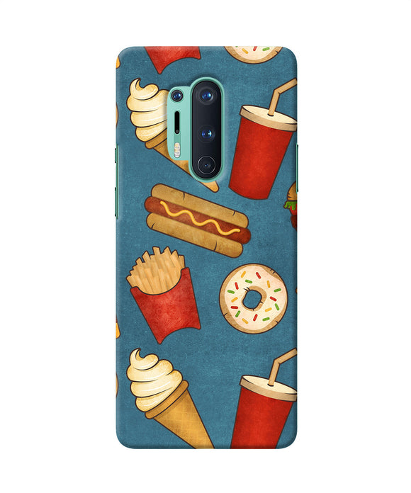 Abstract Food Print Oneplus 8 Pro Back Cover