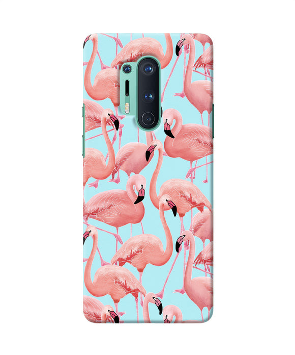 Abstract Sheer Bird Print Oneplus 8 Pro Back Cover