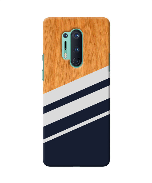 Black And White Wooden Oneplus 8 Pro Back Cover
