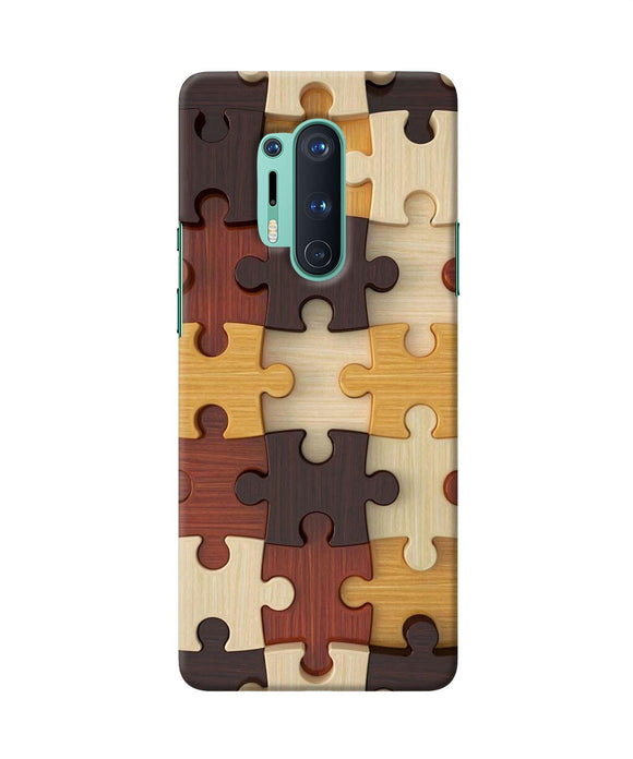 Wooden Puzzle Oneplus 8 Pro Back Cover