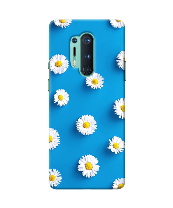 White Flowers Oneplus 8 Pro Back Cover