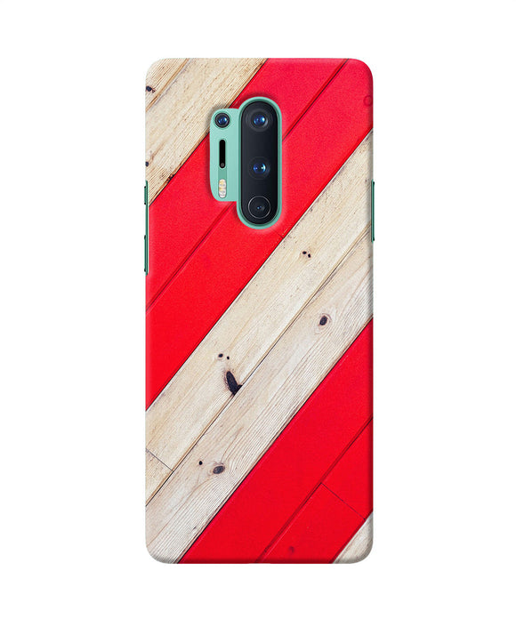 Abstract Red Brown Wooden Oneplus 8 Pro Back Cover