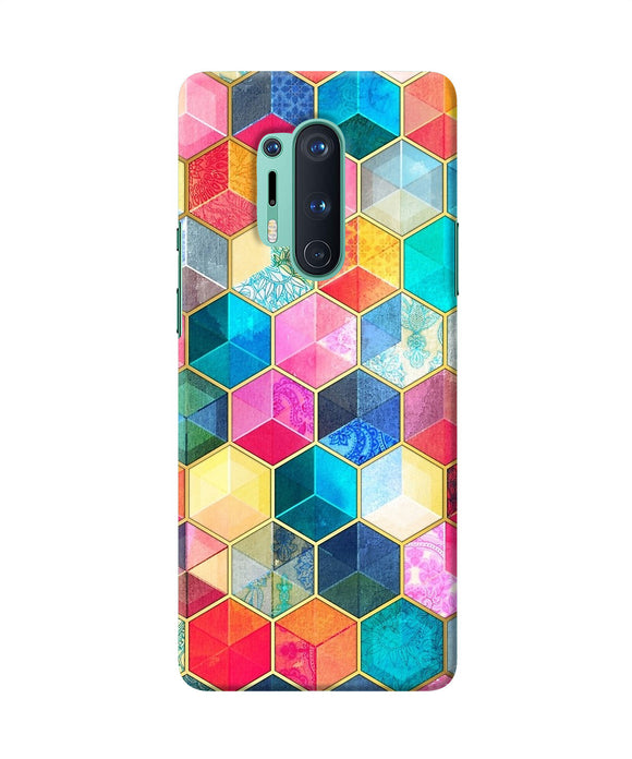 Abstract Color Box Oneplus 8 Pro Back Cover