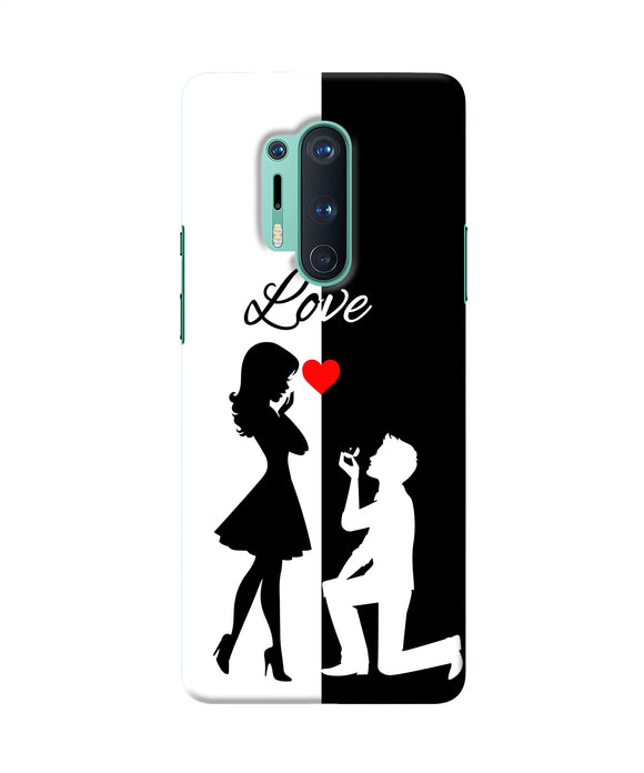 Love Propose Black And White Oneplus 8 Pro Back Cover