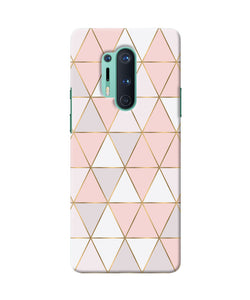 Abstract Pink Triangle Pattern Oneplus 8 Pro Back Cover