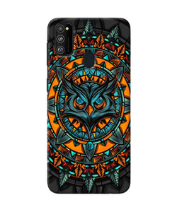 Angry Owl Art Samsung M21 Back Cover