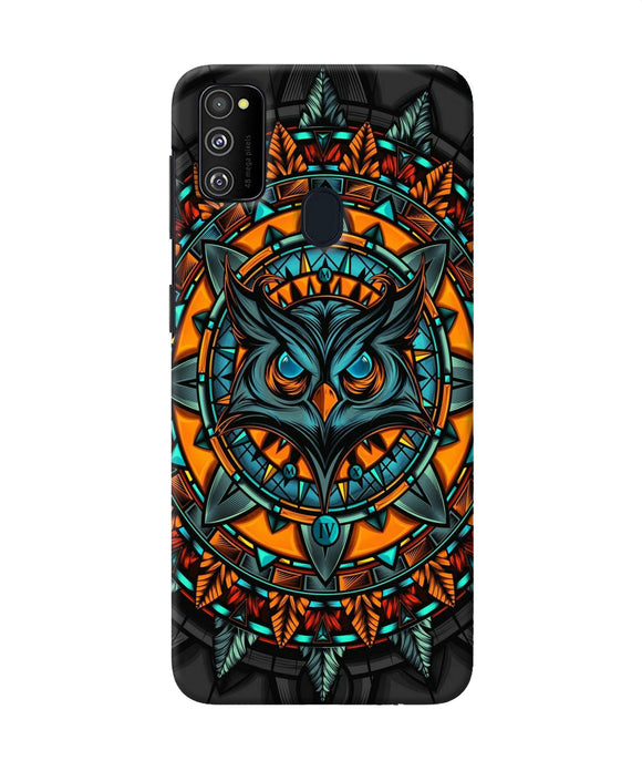 Angry Owl Art Samsung M21 Back Cover
