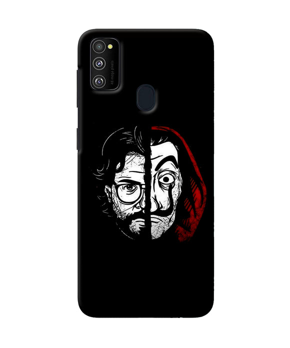 Money Heist Professor Mask Sketch Samsung M21 2020 Back Cover