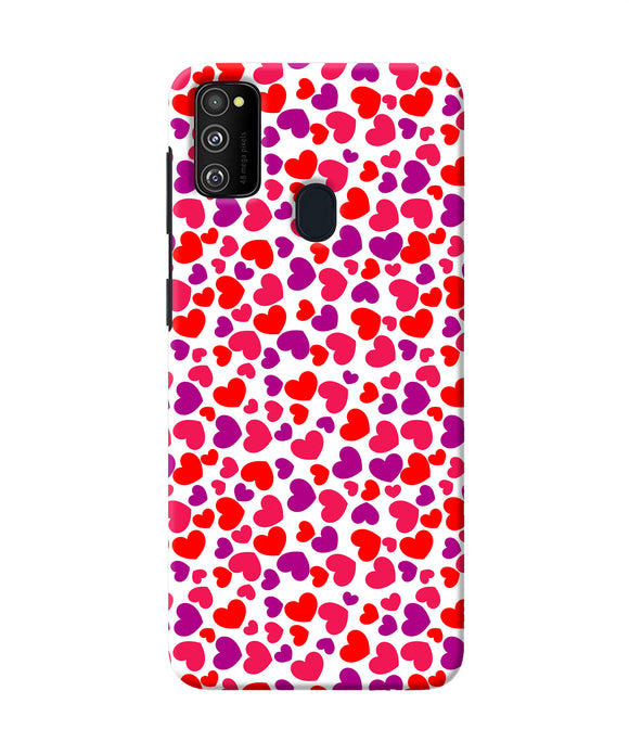 Heart Print Samsung M21 Back Cover