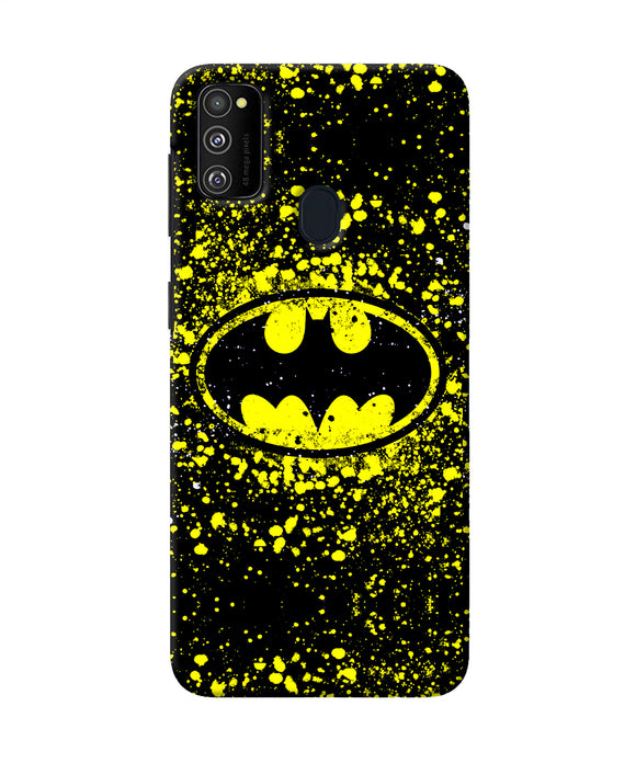 Batman Last Knight Print Yellow Samsung M21 Back Cover