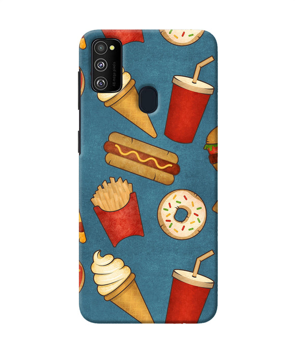 Abstract Food Print Samsung M21 Back Cover