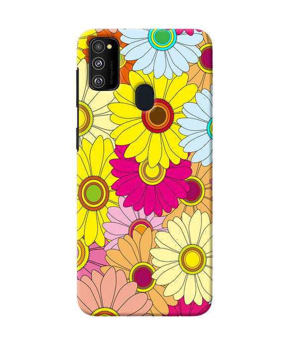 Abstract Colorful Flowers Samsung M21 Back Cover