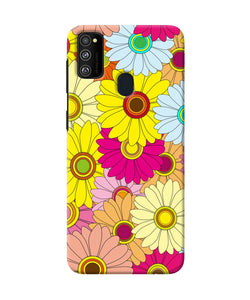 Abstract Colorful Flowers Samsung M21 Back Cover