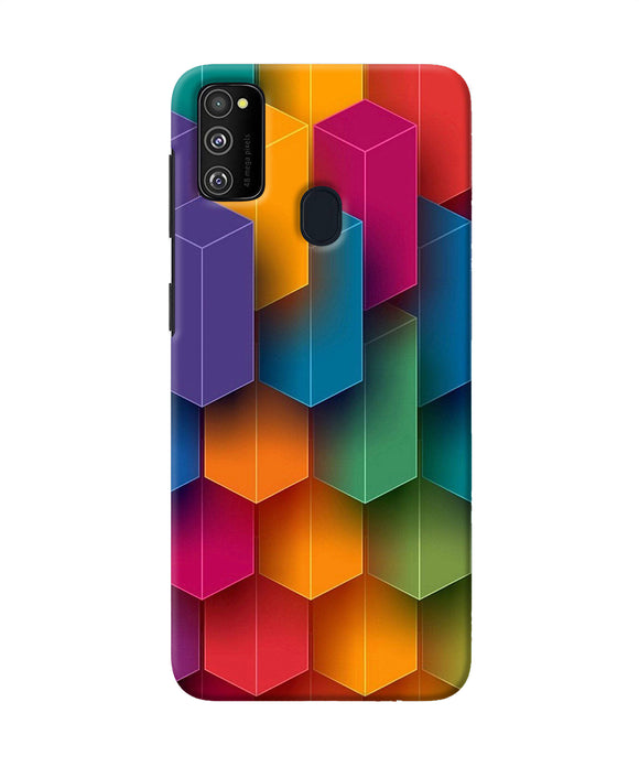 Abstract Rectangle Print Samsung M21 Back Cover