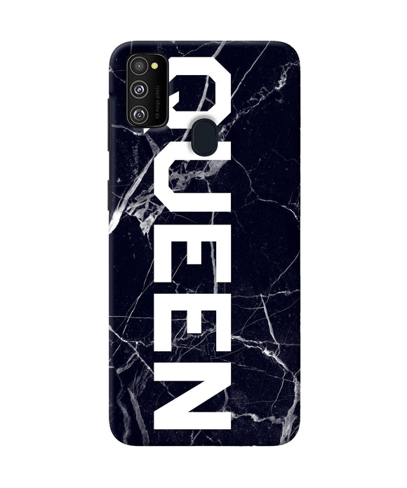 Queen Marble Text Samsung M21 Back Cover