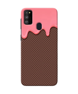 Waffle Cream Biscuit Samsung M21 Back Cover