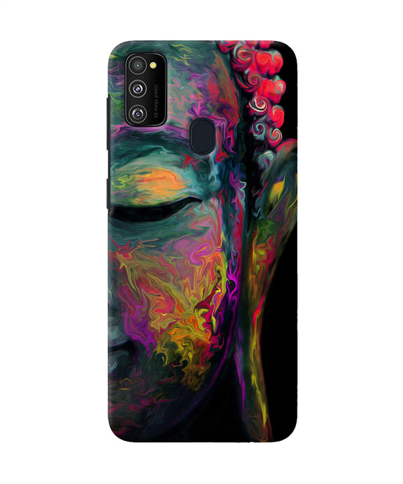 Buddha Face Painting Samsung M21 Back Cover