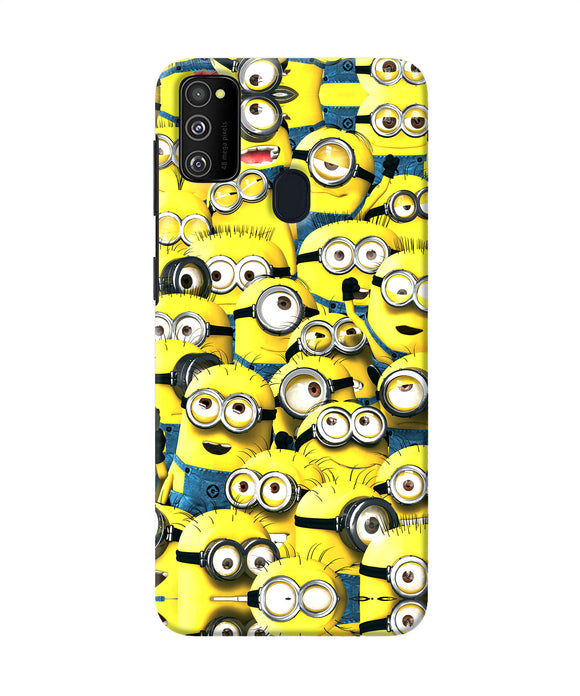 Minions Mini Crowd Samsung M21 Back Cover