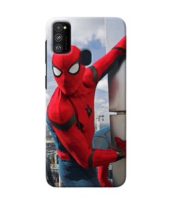 Spiderman On The Wall Samsung M21 Back Cover