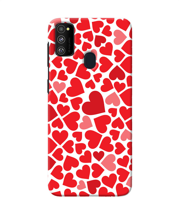 Red Heart Canvas Print Samsung M21 Back Cover