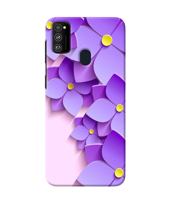 Violet Flower Craft Samsung M21 Back Cover