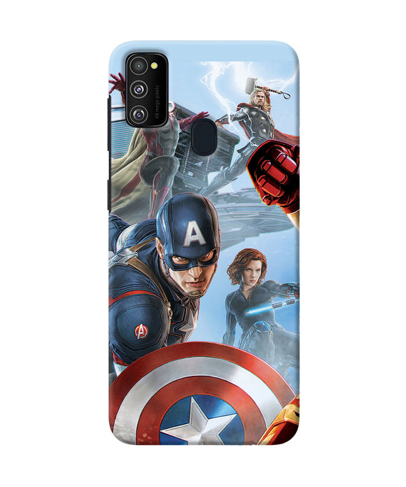 Avengers On The Sky Samsung M21 Back Cover