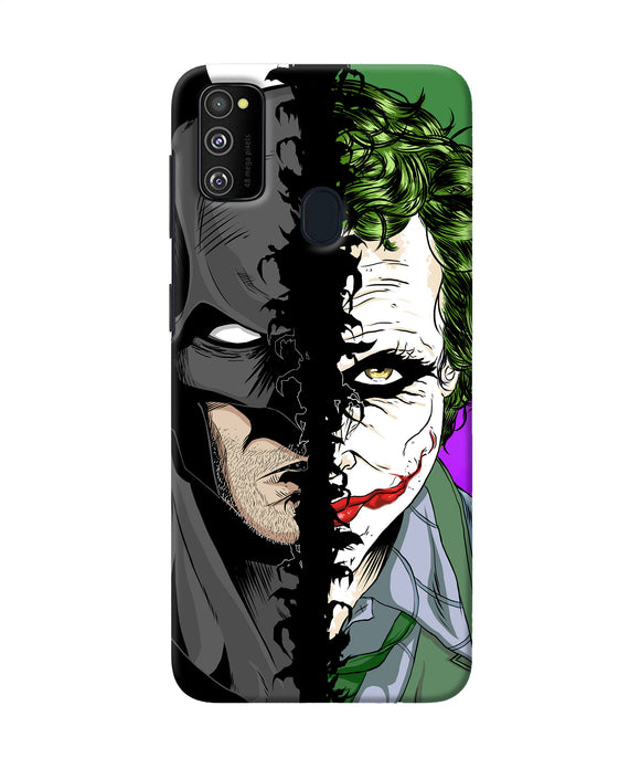 Batman Vs Joker Half Face Samsung M21 Back Cover