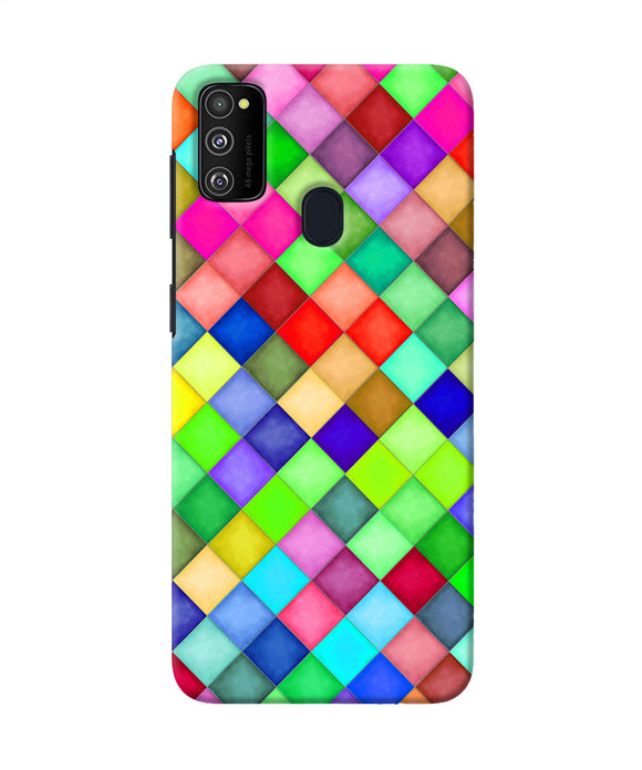 Abstract Colorful Squares Samsung M21 Back Cover