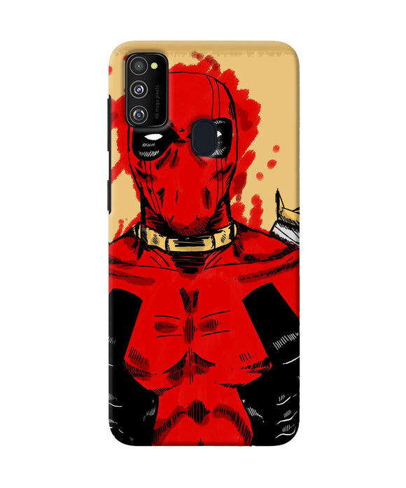 Blooded Deadpool Samsung M21 Back Cover