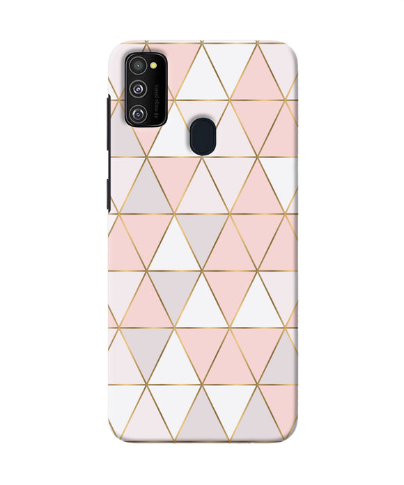 Abstract Pink Triangle Pattern Samsung M21 Back Cover